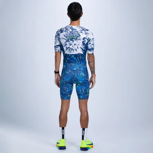 Vista 2 de Zoot LTD Tri Aero Fz - Traje de carreras para hombre, manga corta, aerodinámico, ciclismo, carrera, natación, ciclismo, correr, tri, con bolsillos