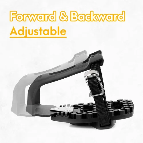 Vista 4 de CyclingDeal Solo jaula de clips para dedos de bicicleta – Compatible con adaptadores de pedales Peloton Bike & Bike+ – Convierte pedales Look Delta