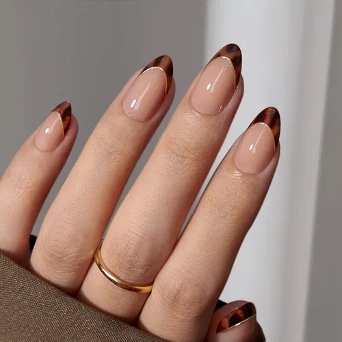 Vista 19 de BTArtbox - Uñas a presión, color crema de vainilla, cuadrado corto, melocotón degradado, 32 unidades 2+ Weeks Wear, Salon-Quality Natural Nails