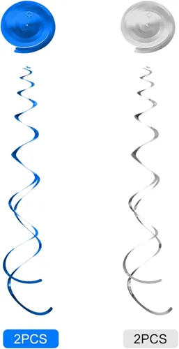 Vista 5 de 26 piezas de decoración de remolinos colgantes para avión, suministros de remolinos colgantes, serpentinas colgantes de avión para niños