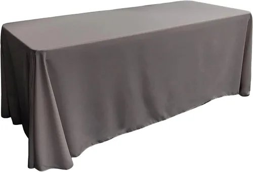 Vista 221 de LA Linen Mantel rectangular lavable de popelín de poliéster, resistente a las manchas y a las arrugas, cubierta de mesa 60x84, mantel de tela