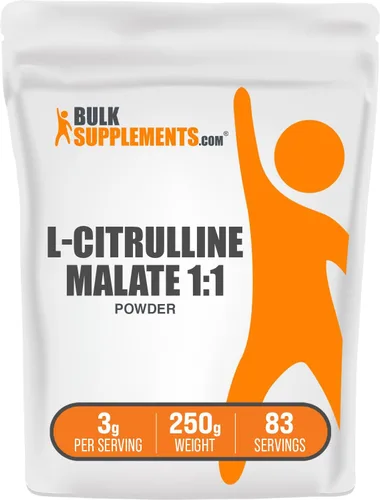 Vista 7 de BulkSupplements. com L-citrulina malato 1:1 polvo - citrulina en polvo, suplemento de aminoácidos - sin sabor y sin gluten - 0.11 oz por porción