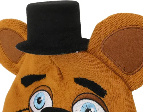 Vista 5 de Five Nights at Freddy's Freddy Fazbear Juvenil Gorro Marrón sin Puños
