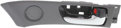 Vista 3 de Para Lexus ES300 2002 2003 Manija de puerta interior delantera, lado del pasajero, bisel negro con palanca cromada Con botón de bloqueo de puerta