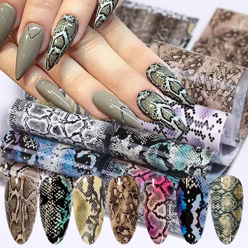 Vista 25 de Calcomanías holográficas de transferencia de uñas, hojas de esmalte de uñas de corazón de amor, láminas de transferencia de papel estrellado