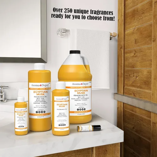 Vista 3 de Aceite de fragancia de almizcle egipcio 24K/Aceite de fragancia corporal, puro sin cortar. Ideal para lociones, mantequilla, fabricación de jabón e