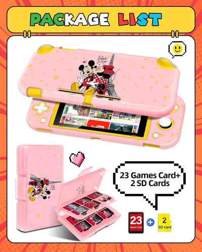 Vista 3 de Xinocy for Nintendo Switch Lite Case & Game Card Case with 24 Game Holder