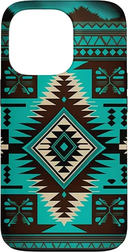 Vista 10 de South West Turquoise Native American Aztec Pattern Case for iPhone 17