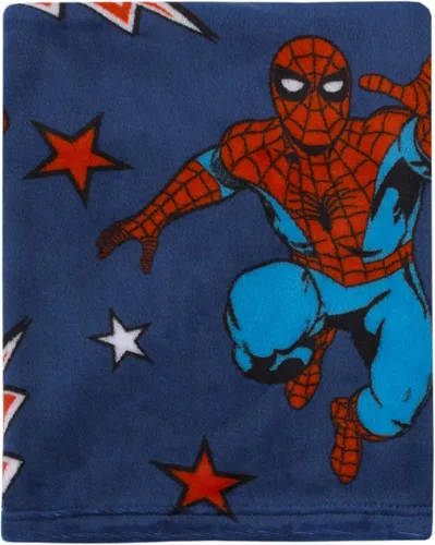 Vista 8 de NoJo Marvel The Avengers - Manta de bebé súper suave roja, blanca y azul