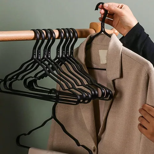 Vista 7 de Perchas de ropa de aleación de aluminio 10 piezas no deformado perchero