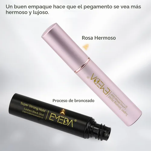 Vista 4 de EMEDA - Pegamento para pestañas postizas transparentes y negras, fijación