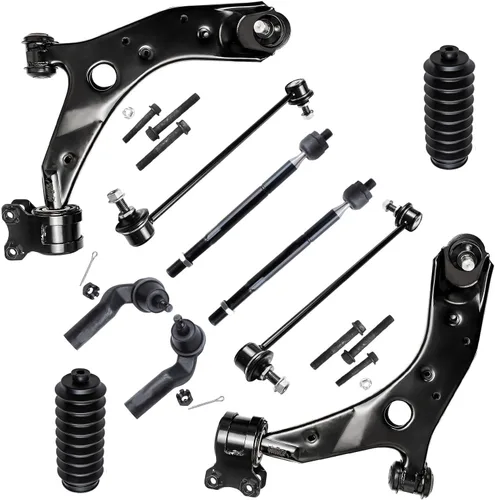 Vista 49 de Detroit Axle - Kit de suspensión delantera de 10 piezas para Jeep 2002-2004