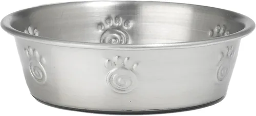 Vista 8 de PetRageous 13097 Fiji - Cuenco para perro de acero inoxidable antideslizante apto para lavavajillas, capacidad de 1.75 tazas, 5.5 pulgadas