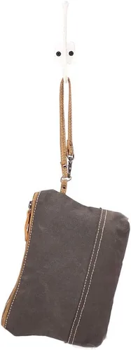 Vista 5 de Myra Bag Urging Bolsa de muñeca de lona y piel de vaca reciclada S-1514, Varios