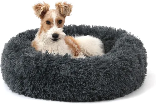 Vista 39 de NOYAL Cama Calmante en Forma de Rosquilla para Perros Pequeños a Medianos y Gatos - Cama de Mascotas de Felpa Sintética Anti-Ansiedad con Funda