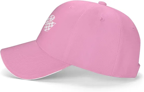 Vista 3 de Gorra de béisbol ajustable con diseño de bandera a cuadros, para hombre y mujer, color negro