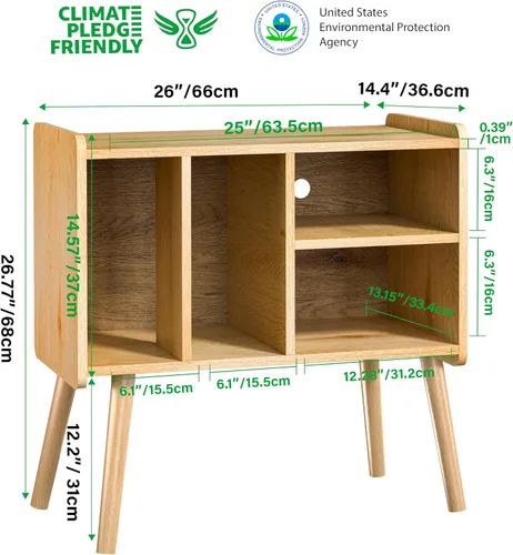 Vista 4 de Mesa tocadiscos, naturaleza de mediados de siglo