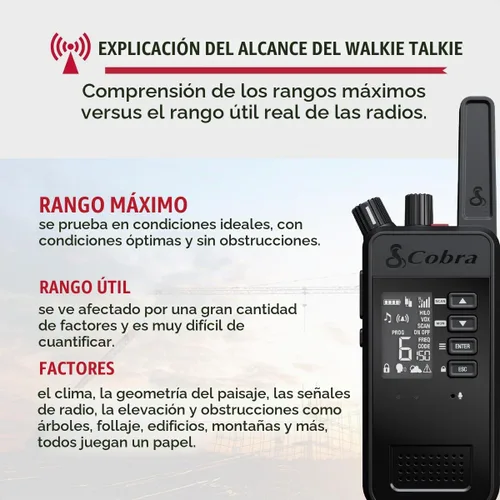 Vista 2 de Cobra Performa 450 Radios de negocios (paquete de 6 con muelle)