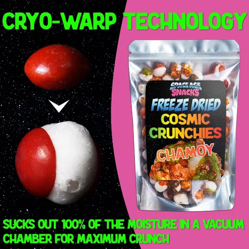 Vista 6 de TikTok de dulces liofilizados prémium con condimento dulce y picante Tajin Chili Lima, enviado en una caja para mayor protección, (4 onzas)