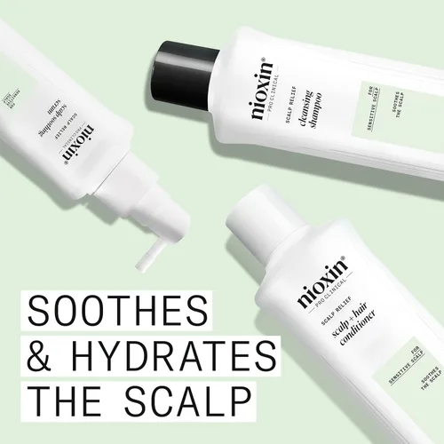Vista 3 de Nioxin Scalp Relief Cleansing Shampoo Soothes, Hydrates, & Thickens Hair For Sensitive, Dry, & Itchy Scalp Made with Aloe Vera & Vitamin E