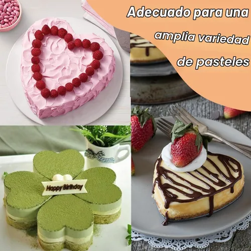 Vista 6 de Molde para pastel de corazón de 6 más 8 pulgadas de aluminio