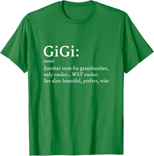 Vista 4 de Gigi Definition - Camiseta de regalo para abuela, cumpleaños y abuela, Negro