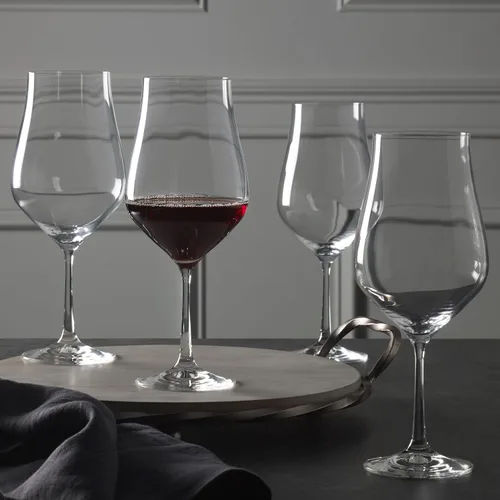 Vista 6 de Mikasa Grace - Juego de 4 copas de vino tinto burdeos, 22 onzas
