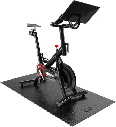 Vista 7 de Cycleclub Alfombrilla de bicicleta compatible con bicicleta Peloton, elíptica, alfombra de cinta de correr, 0.236 in de grosor, almohadilla