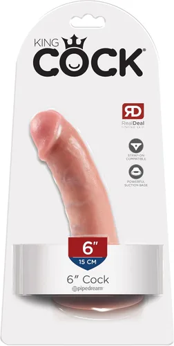 Vista 6 de Pipedream Productos Dildo King Coock, Flesh, 3000012502, 6 pulgadas, Piel, 1, 1