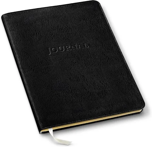 Vista 24 de Diario de cuero Gallery Leather - Elaborado en Maine, EE. UU. - Elegante cuaderno de escritura de cuero con 192 páginas rayadas - Un espacio