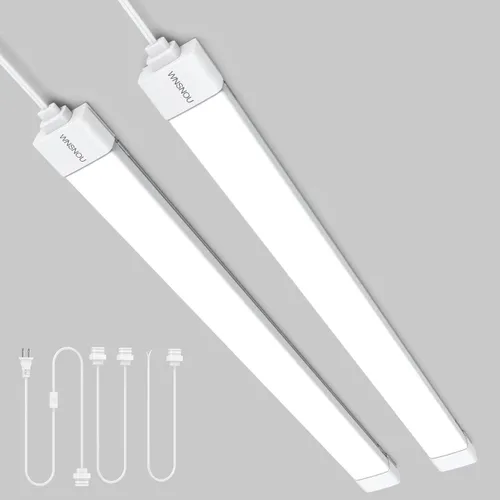 Vista 12 de WNSNOU Lámpara de Tubo LED con Enchufe, Luz Utilitaria de Tienda de 1.4 pies, 1800 LM, 5000 K, Luz de Gabinete Enlazable para Garaje, Cocina, Baño