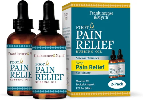 Vista 9 de FRANKINCENSE & MYRRH Aceite de frotamiento para aliviar el dolor de pies, neuropatía, alivio del dolor para pies, aceite esencial de incienso