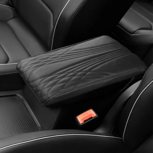 Vista 10 de Almohadilla para reposabrazos de automóvil, cuero/algodón viscoelástico, estilo universal, funda de consola central de automóvil, protector Beige