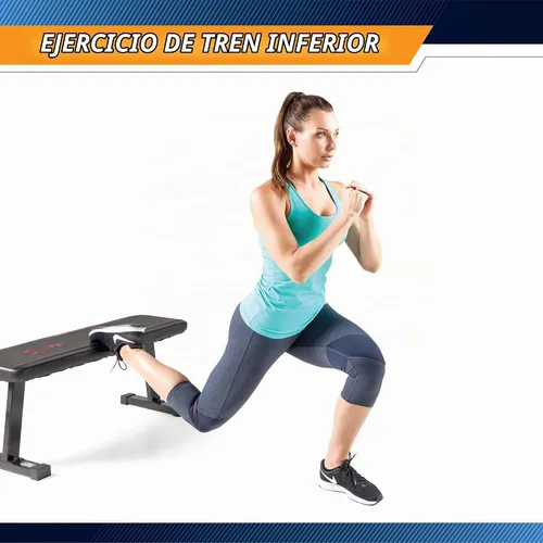 Vista 5 de Marcy Banco de pesas plano para entrenamiento de pesas en el gimnasio en casa y ejercicios abdominales