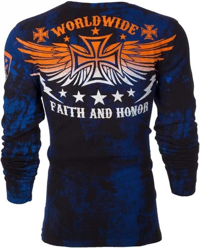 Vista 3 de Camisa térmica para hombre Archaic by Affliction Black Tide