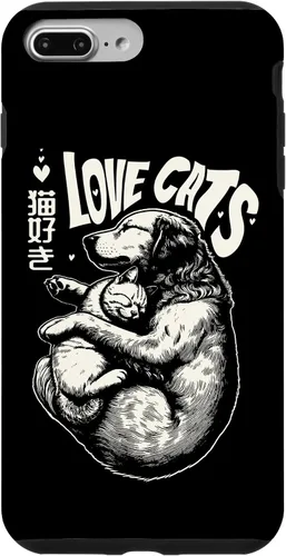 Vista 12 de Golden Retriever Dog Loves Cats Cuddle Art Case for iPhone 16