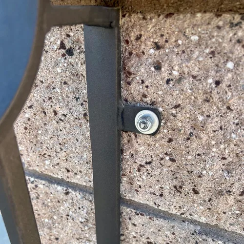 Vista 3 de Pestañas de soldadura, lengüetas de acero, soportes de lengüeta plana, 1 pulgada de ancho, 1 .5 pulgadas de alto, orificio de 3/8 pulgadas, grosor