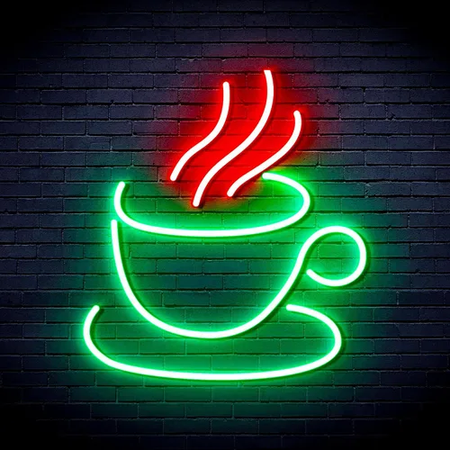 Vista 28 de AdvPro Señal de neón LED de silicona de la flexión del té o del café - azul - st16s33-fnu0410-b