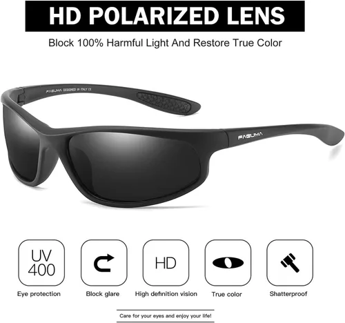 Vista 13 de Gafas de sol deportivas polarizadas para hombres, ciclismo, conducción, pesca, protección UV400