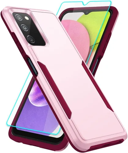 Vista 8 de Yiakeng Funda para Samsung Galaxy A03S, Galaxy A03S con protector de pantalla HD [prueba de caídas de grado militar], funda protectora de doble capa