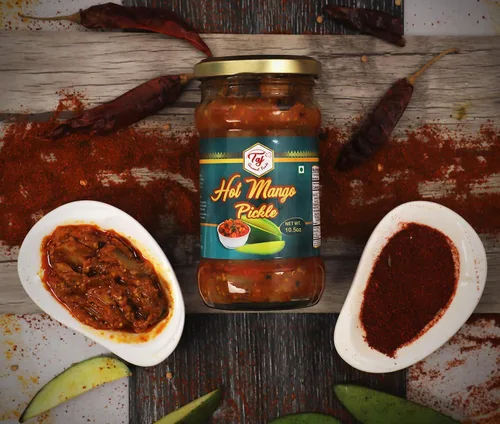Vista 6 de TAJ - Pepinillo de mango picante, acar de mango picante 10.5 oz (300 g)