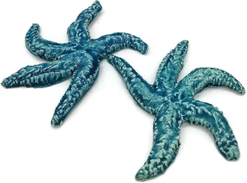 Vista 6 de 1Pc Handmade Ceramic Starfish Tile, Coastal Wall Decor for Home, Swimingpool Aquarium or Fish Tank, Beach Lover Gift for Women