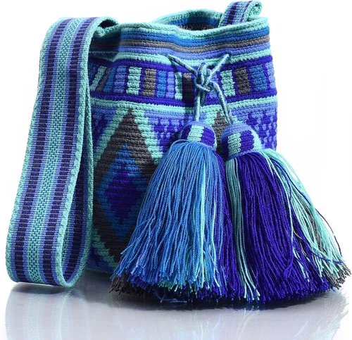 Vista 3 de WYOU Designer Collection, Handwoven Hobo Bucket Bag in Wayuu Crochet