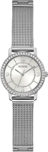 Vista 9 de GUESS Reloj analógico de silicona dorada y negra Negro/Oro/Champán