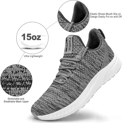 Vista 2 de Feethit - Tenis de correr modernos para hombre antideslizantes, ligeros, transpirables y de malla
