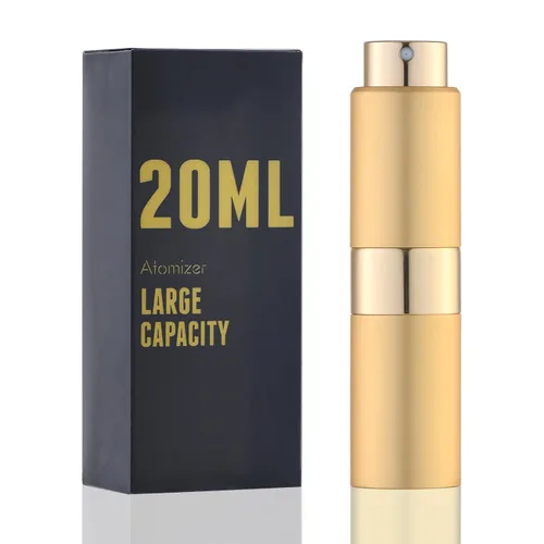 Vista 9 de Botella de perfume de viaje recargable 0.7 fl oz, atomizador de spray de colonia grande, negro