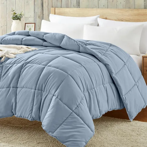 Vista 19 de Homelike Moment Edredón tamaño king - Inserto de edredón beige, alternativa al plumón, edredón ligero para cama king, ropa de cama ligera