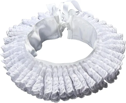 Vista 9 de BLESSUME Collar con volantes y cuello isabelino renacentista, regalo de cosplay