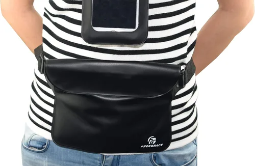 Vista 4 de Freegrace Juego de bolsas impermeables con correa para la cintura/funda para mantener tu teléfono y objetos de valor secos y seguros. Bolsas secas