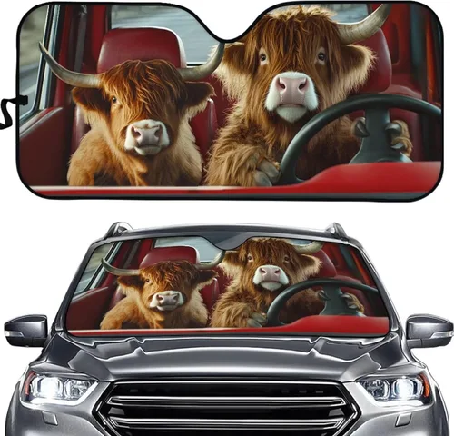 Vista 12 de SEANATIVE Parasol divertido para parabrisas de automóvil, protección contra rayos UV, protector de ventana delantera, diseño de ojos enojados